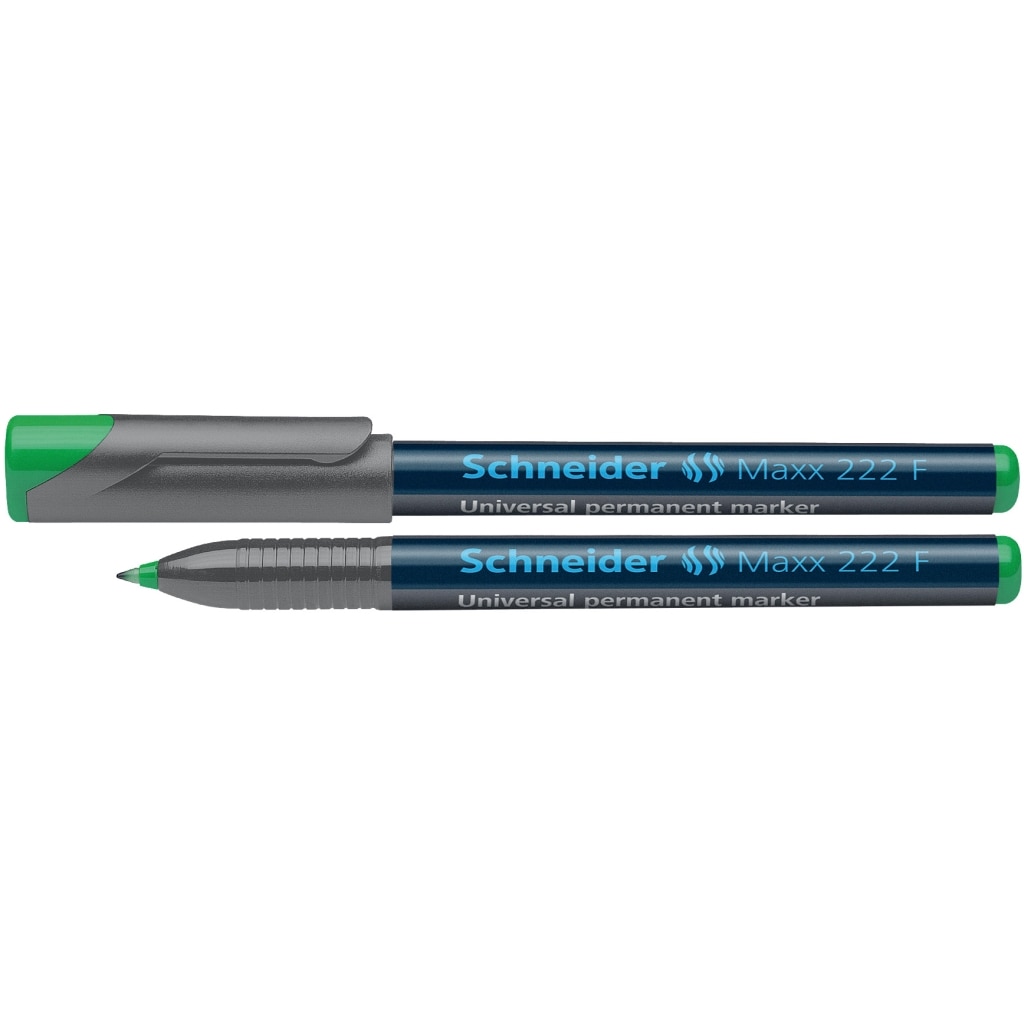 Marker OHP fin permanent Schneider 222, 0.7 mm, Verde