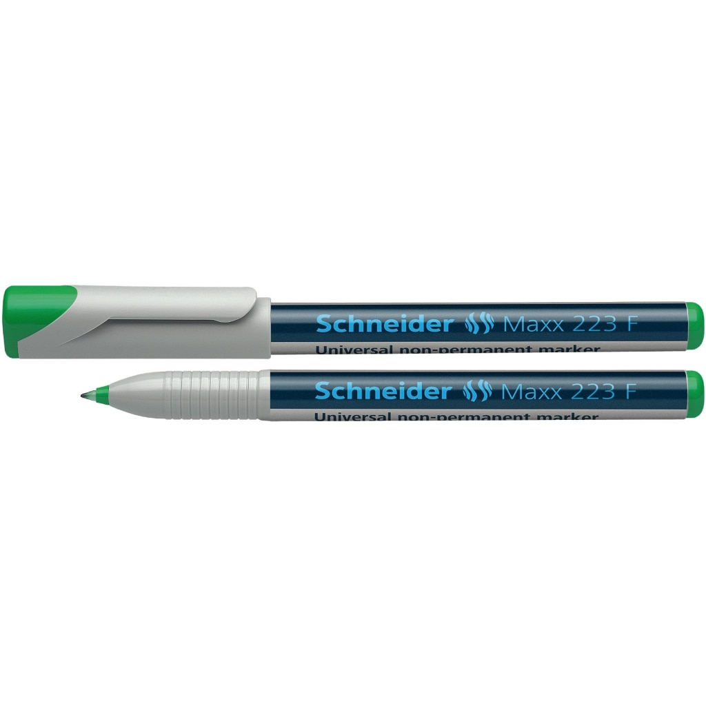 Marker OHP nepermanent Schneider 223, 0.7 mm, Verde