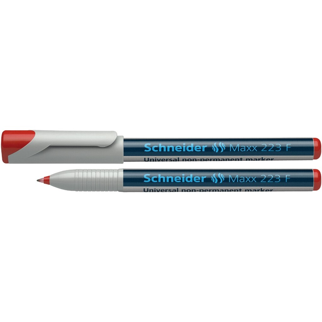 Marker OHP nepermanent Schneider 223, 0.7 mm, Rosu