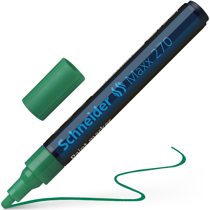 Marker cu vopsea Schneider 270, 1-3 mm, Verde