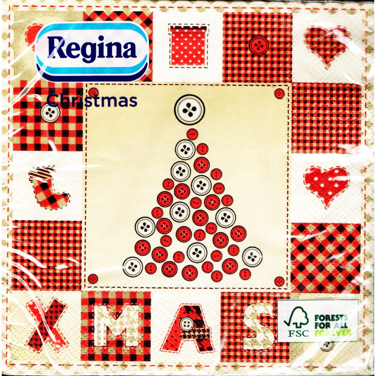 Servetele de Craciun Pachet de Masa 20 Buc Red Christmas Patchwork