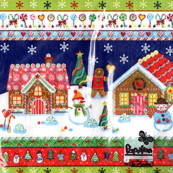 Servetele de Craciun Pachet de Masa 20 Buc Casuta de Turta Dulce Servetele de Craciun Pachet de Masa 20 Buc Casuta de Turta Dulce