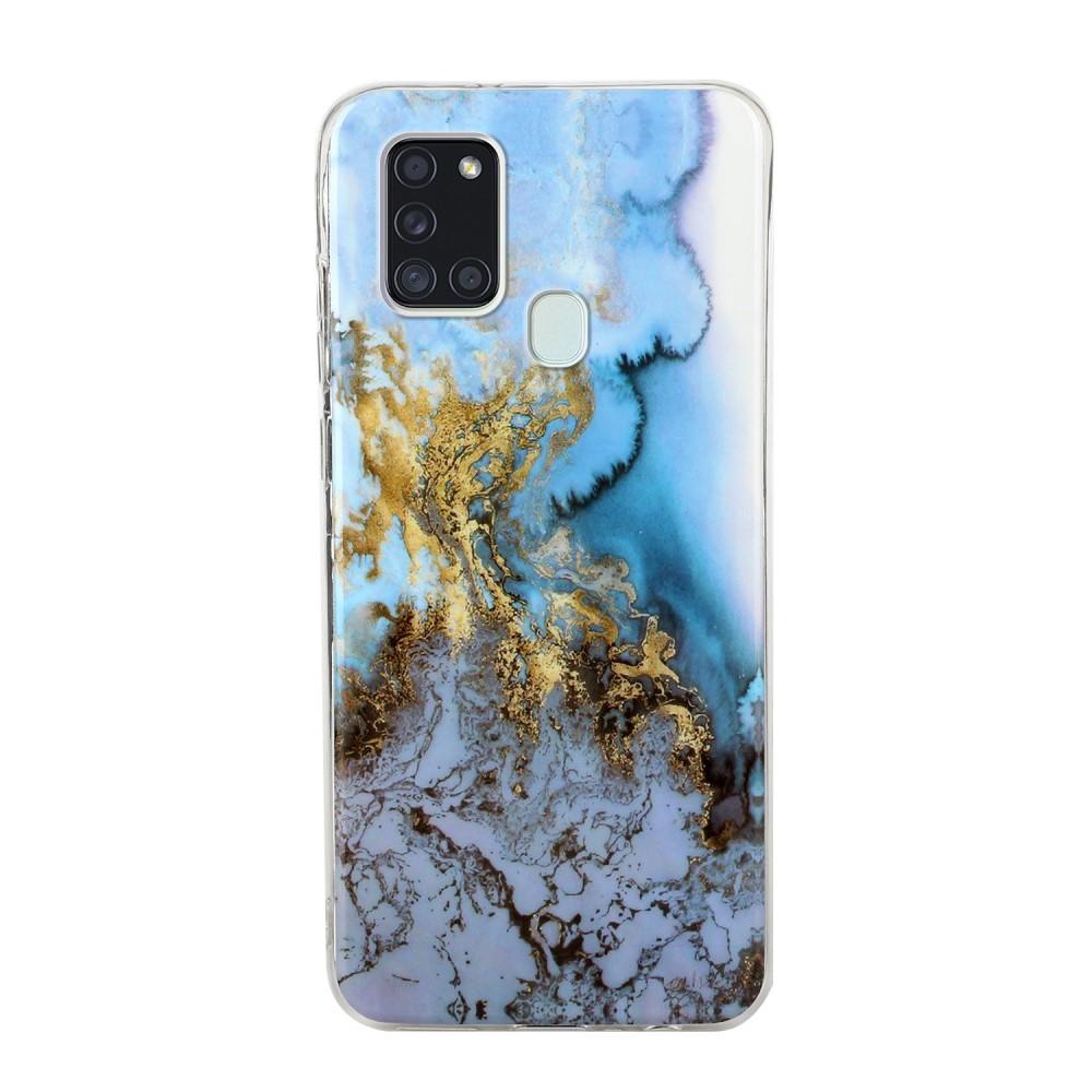 Husa Samsung Galaxy A21s model Golden Sky Marble Silicon, TPU, Viceversa Multicolor