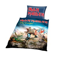 lenjerie de pat 2 piese iron maiden-the trooper din bumbac pentru o persoana 50 x 70 cm135 x 200 cm multicolor imagen 50_0_
0