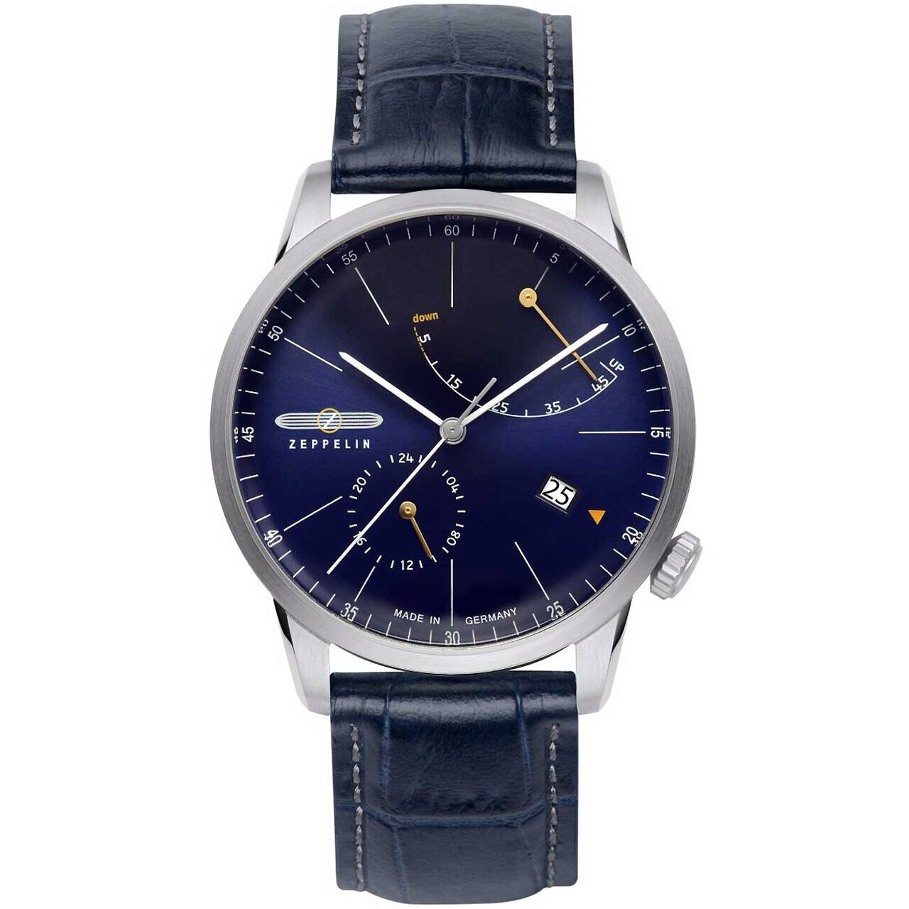 Ceas barbatesc Zeppelin 7366-3, Automatic, 40mm, 5ATM, Argintiu