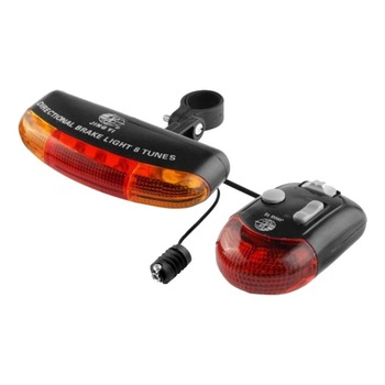 Semnalizare bicicleta Blade, 7 LED-uri, 8 melodii, baterii incluse, plastic Semnalizare bicicleta Blade, 7 LED-uri, 8 melodii, baterii incluse, plastic