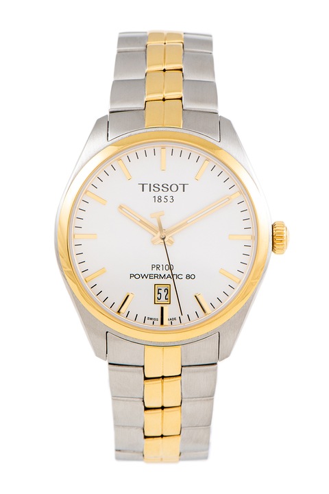 Tissot, Двуцветен часовник Powermatic, Сребрист, златист