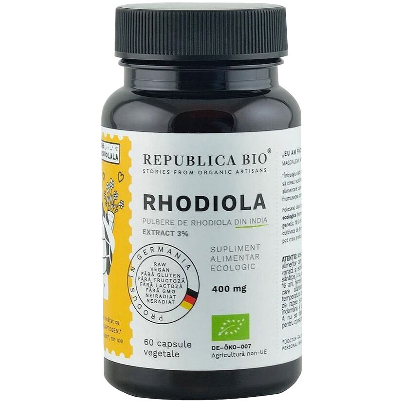 Rhodiola ecologica Republica BIO Extract 3%, 60 capsule