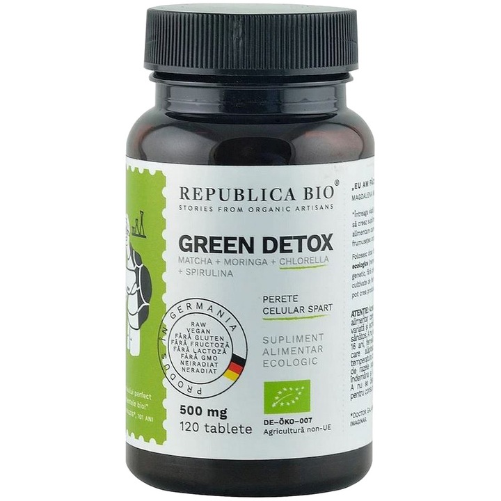 Green Detox ecologic Republica BIO, 120 tablete