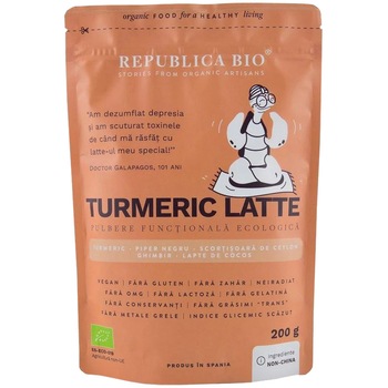 Turmeric Latte, pulbere functionala ecologica Republica BIO, 200 g Turmeric Latte, pulbere functionala ecologica Republica BIO, 200 g