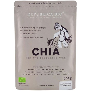 Chia, seminte ecologice pure Republica BIO, 200 g Chia, seminte ecologice pure Republica BIO, 200 g