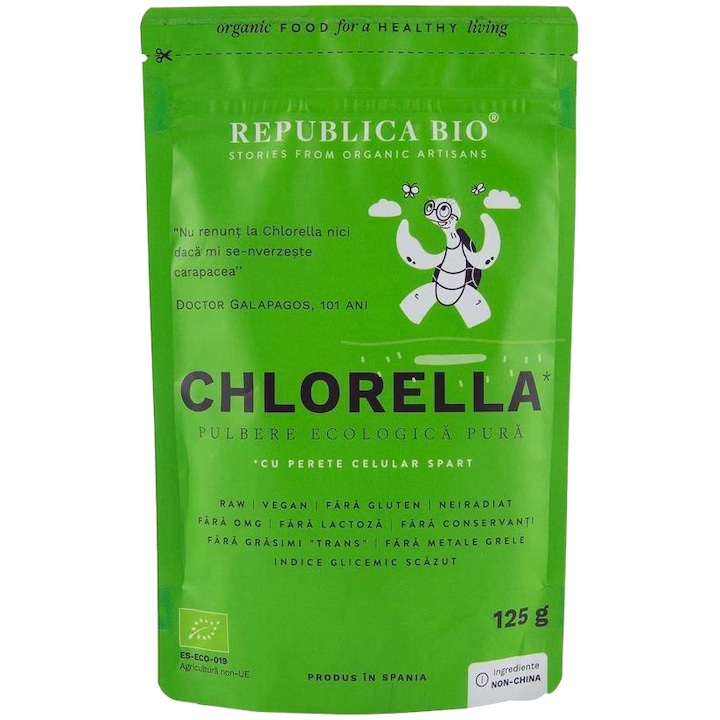 Chlorella, pulbere ecologica pura Republica BIO, 125 g