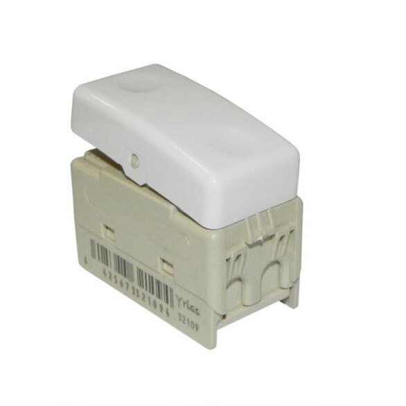 Intrerupator modular cap cruce Yriss - alb