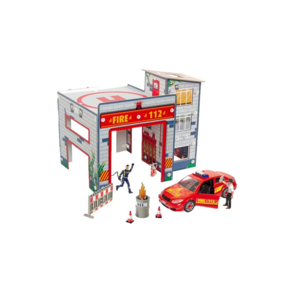 Set de constructie Revell Junior Kit Statia de pompieri 103 piese