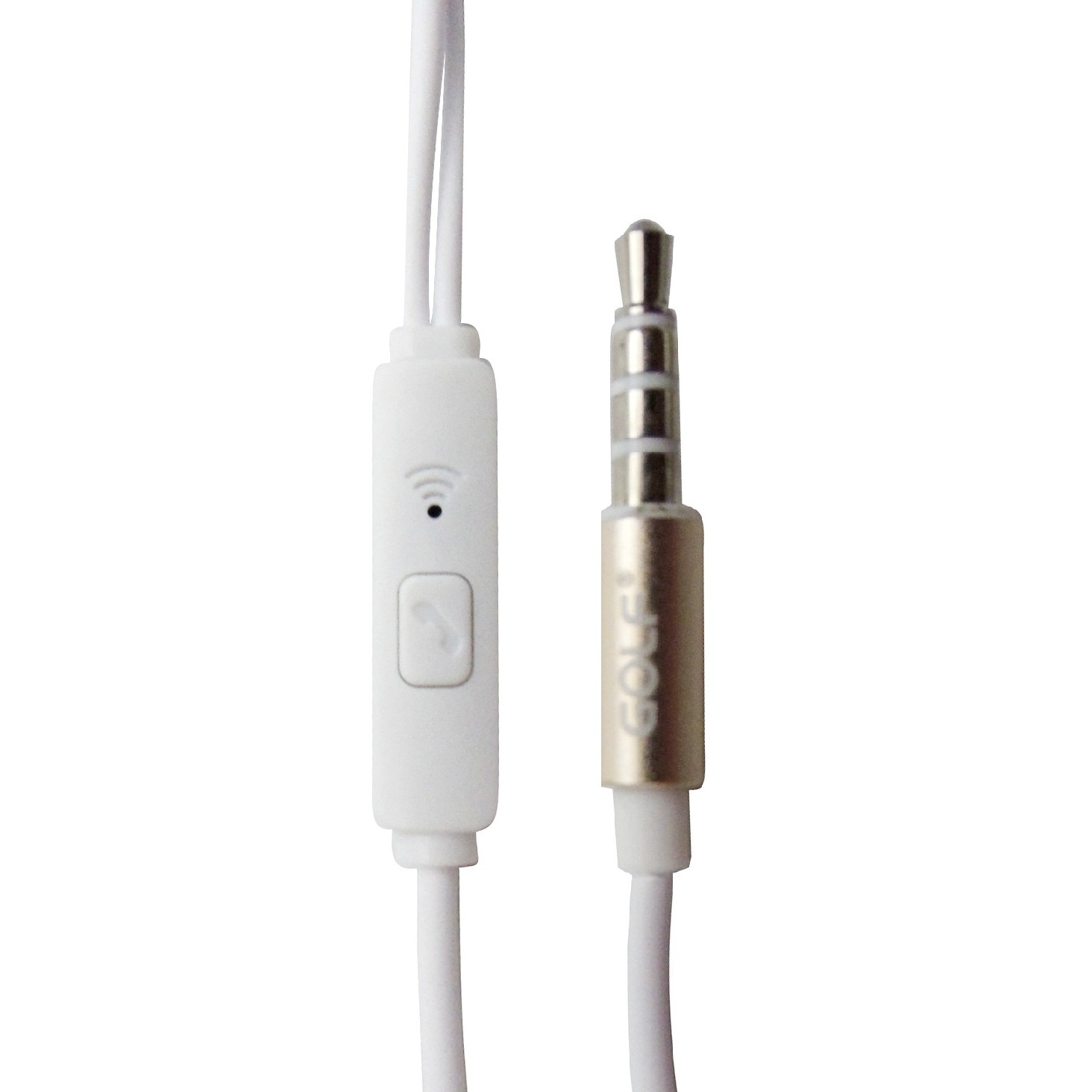 Handsfree (casti) cu fir si microfon Golf GF-M20 alb + auriu
