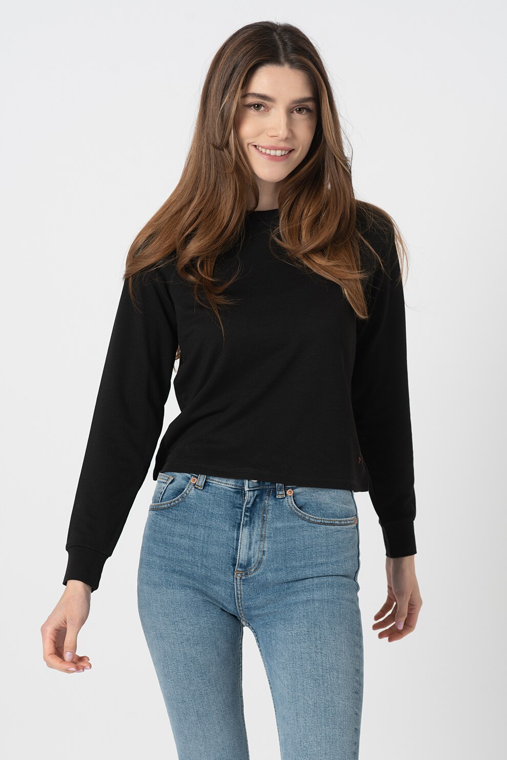 Only Play, Bluza cu decolteu la baza gatului, Negru