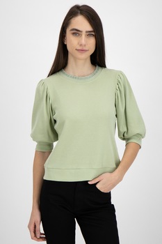 JdY, Bluza cu maneci medii, Verde pal JdY, Bluza cu maneci medii, Verde pal