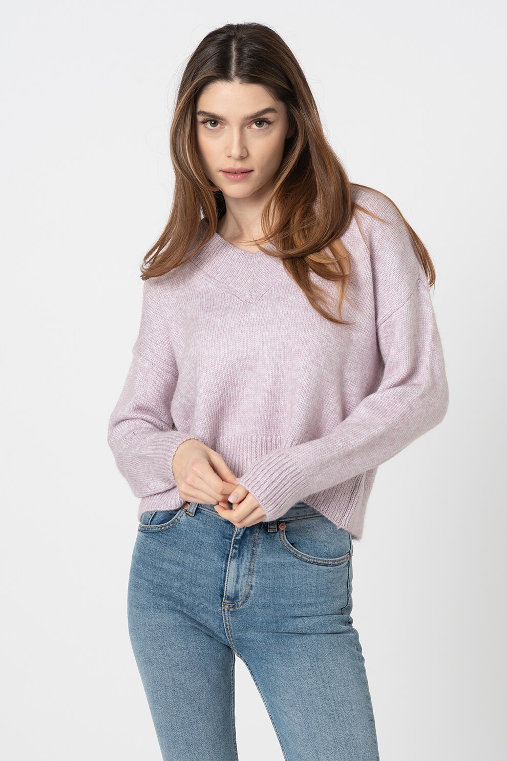 Only, Pulover cu decolteu in V Mika, Lila