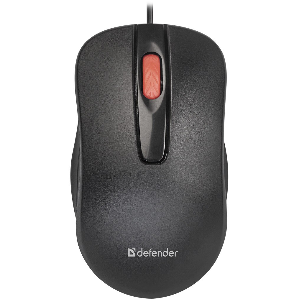Mouse optic cu fir DEFENDER Point MM-756 negru, 3 butoane, 1000 dpi
