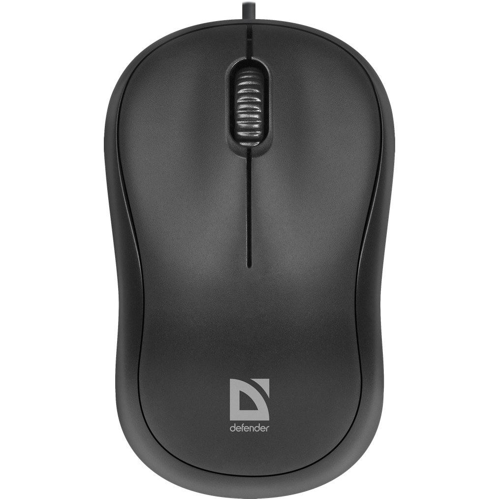 Mouse optic cu fir DEFENDER Patch MS-759 negru, 3 butoane, 1000 dpi
