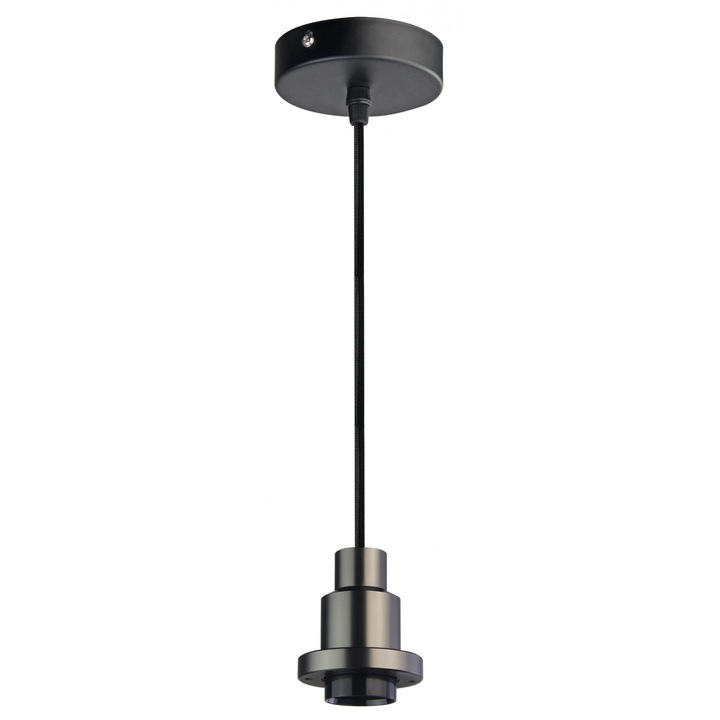 Landlite PL-M-046, E27 Max 60W, 2m kábel, szín: fekete, függeszték - lámpatest