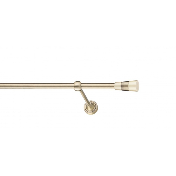 Galerie metalica Doris -fara inele, simpla - clasic, 16mm x 4.0m, antique brass (auriu antic)