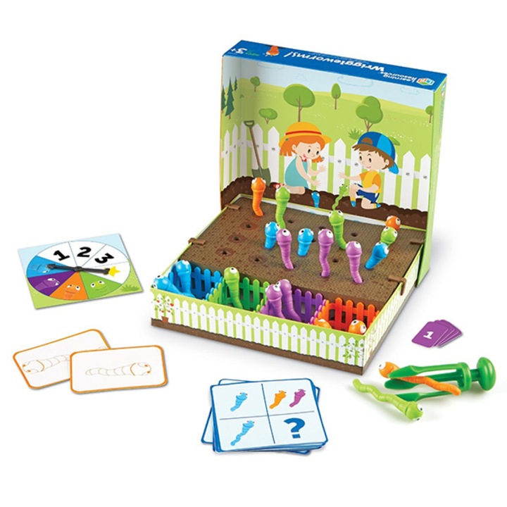 Комплект за фина двигателна активност Learning Resources, Детска забавна игра, Извиващи се червеи, Многоцветни