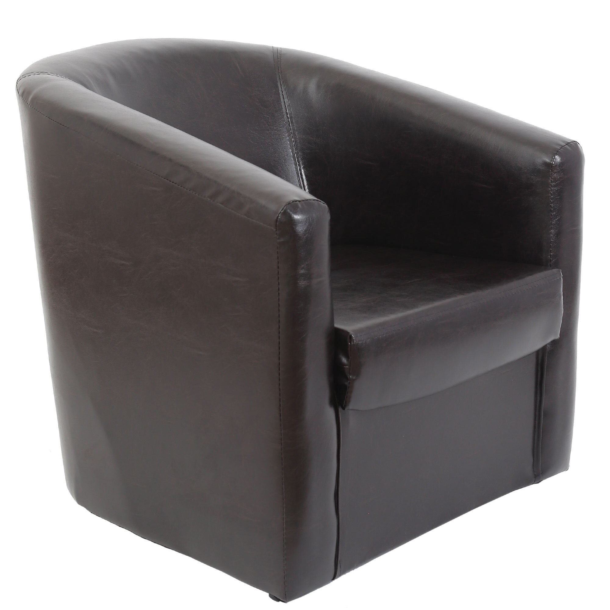 Fotoliu Tudor, piele ecologica Wenge, 68x67x75