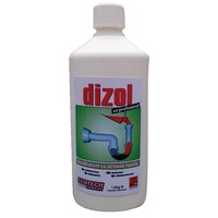Solutie lichida, concentrata, pentru desfundat scurgeri si instalatii sanitare, Ecotech Chemicals, Dizol, 1 litru, actiune rapida, efect instant