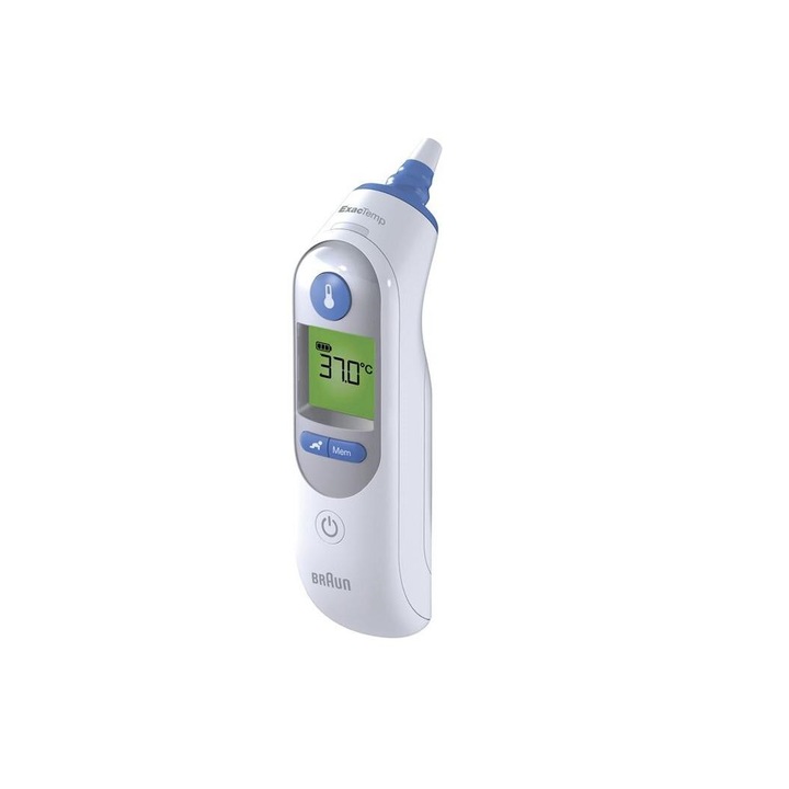 Termometru pentru copii cu infrarosu Braun ThermoScan 7 IRT 6520, digital, pentru ureche, capac protectie