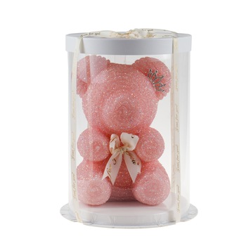 Ursulet sclipitor in ambalaj cutie, 20 cm, Roz cu irizatii / CF4796-roz Ursulet sclipitor in ambalaj cutie, 20 cm, Roz cu irizatii / CF4796-roz