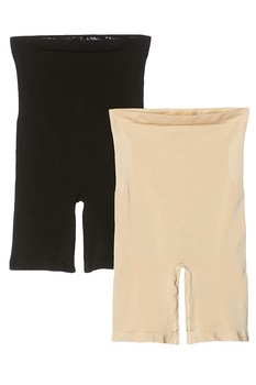 Set 2 perechi colanti scurti modelatori dama, Viamond, bej/negru, M Set 2 perechi colanti scurti modelatori dama, Viamond, bej/negru, M