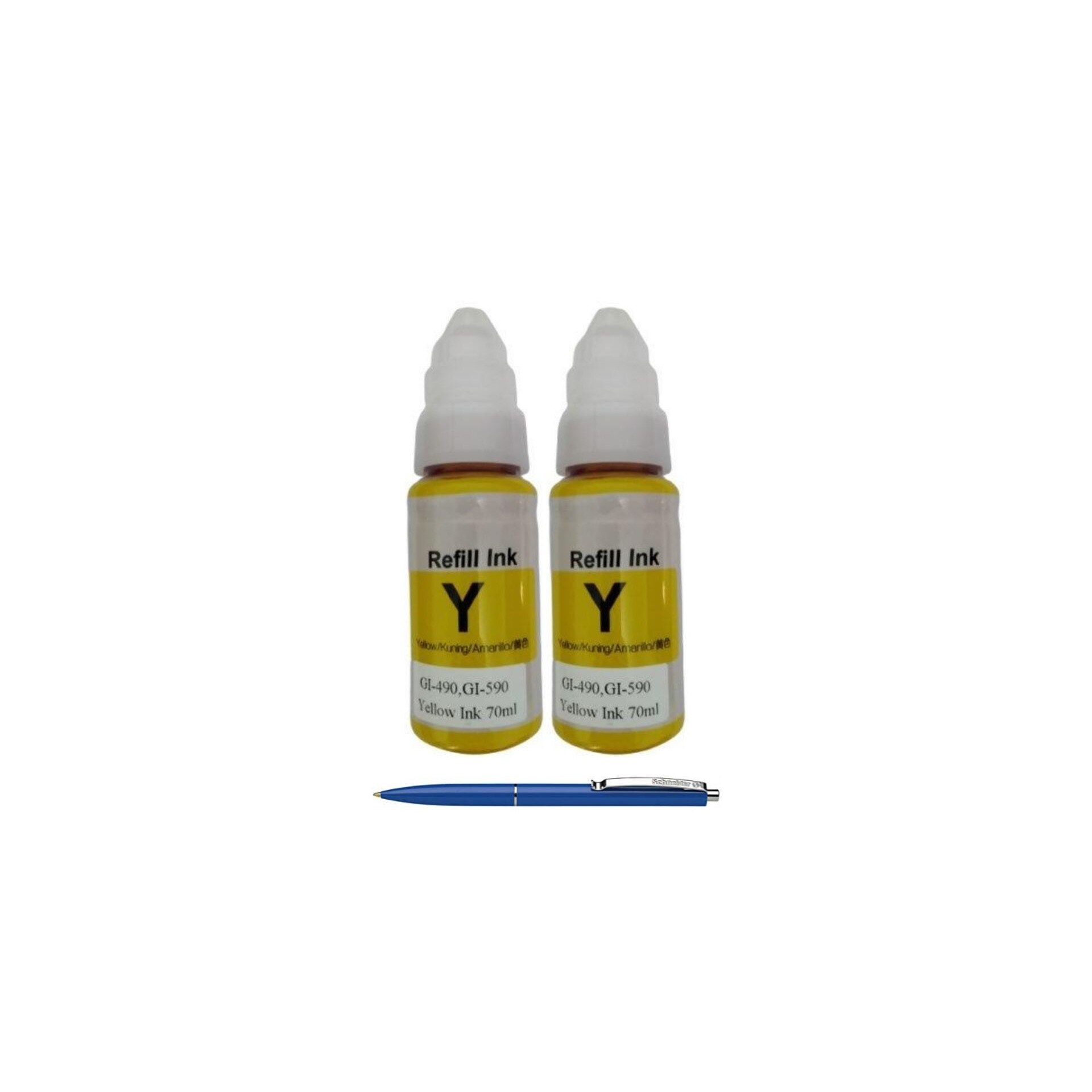 Pachet Flacoane Cerneala compatibila GI-490 2X Yellow 14000 pagini un-box AlphaChem si Pix Schneider