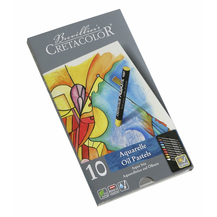 Комплект меки пастели акварелни Aqua stick, 10 цвята