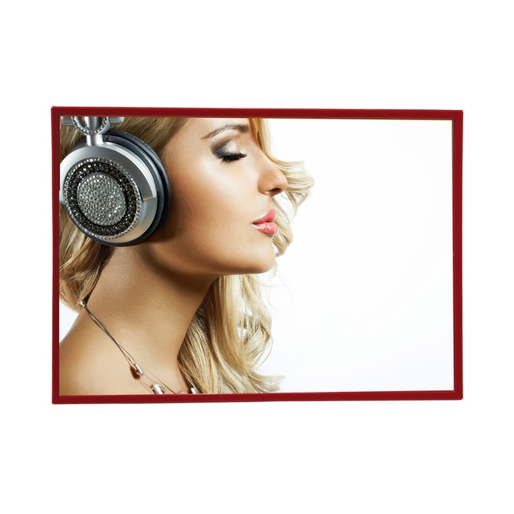 Buzunar pentru documente KEJEA, Magnetic, A4, cu rama rosie