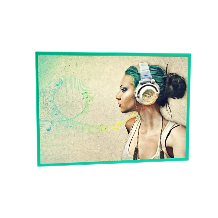 Buzunar pentru documente KEJEA, Magnetic, A4, Cu rama verde