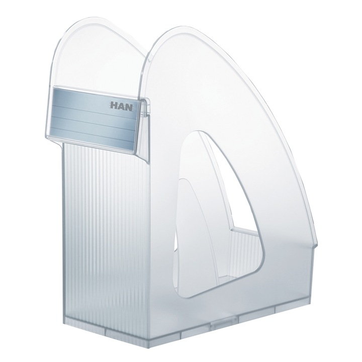 Поставка вертикална HAN, Galaxy, Двойна, С разделител, Прозрачна