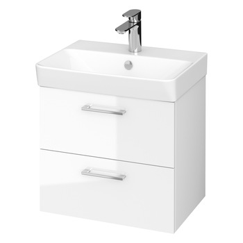 Set baza mobilier Cersanit Lara Slim 50 + Lavoar Cersanit Mille Slim 50, PAL lacuit, 2 sertare, inchidere lenta, 49.4x34.7x46 cm, Alb Set baza mobilier Cersanit Lara Slim 50 + Lavoar Cersanit Mille Slim 50, PAL lacuit, 2 sertare, inchidere lenta, 49.4x34.7x46 cm, Alb