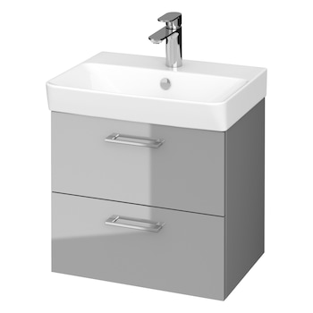 Set baza mobilier Cersanit Lara Slim 50 + Lavoar Cersanit Mille Slim 50, PAL lacuit, 2 sertare, inchidere lenta, 49.4x34.7x46 cm, Gri Set baza mobilier Cersanit Lara Slim 50 + Lavoar Cersanit Mille Slim 50, PAL lacuit, 2 sertare, inchidere lenta, 49.4x34.7x46 cm, Gri