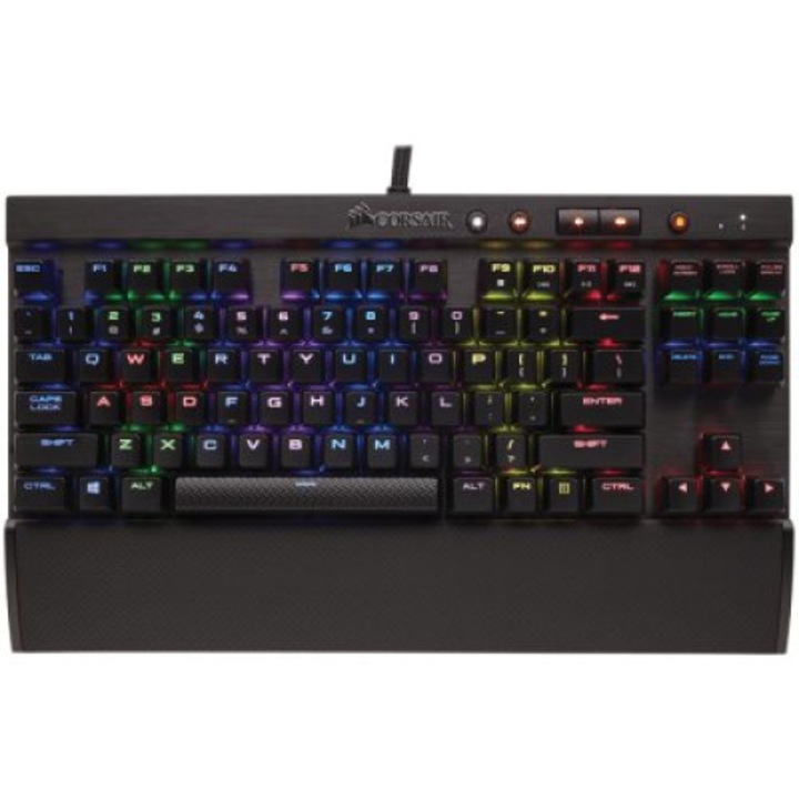Клавиатура Corsair Gaming K65 Lux, Черна, Механична, USB, RGB подсветка