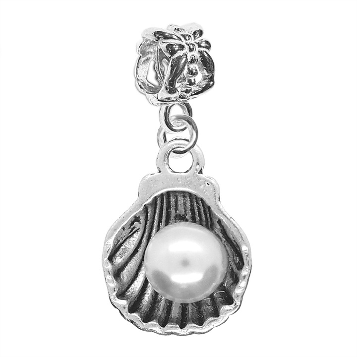 Charm argint Scoica perla 9872380 Dras