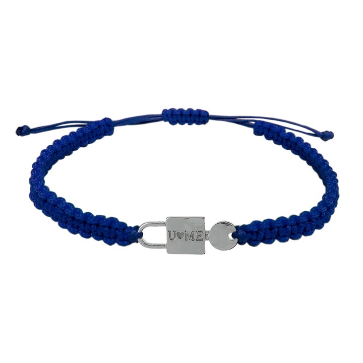 Kézzel szőtt piros zsinór karkötő testreszabott Ezüst kulcsos zár 9897330 Dras 5446