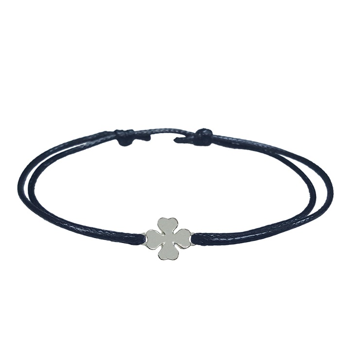 Bratara snur rosu personalizata Trifoi argint 10077100 Dras 5365