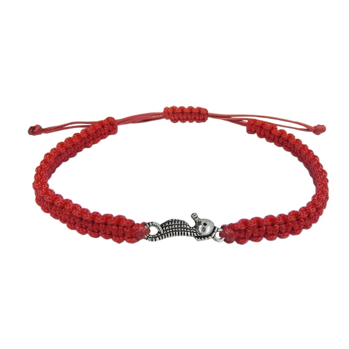 Kézzel szőtt fekete zsinór karkötő testre szabott ezüst csikóhal 9740100 Dras 5430