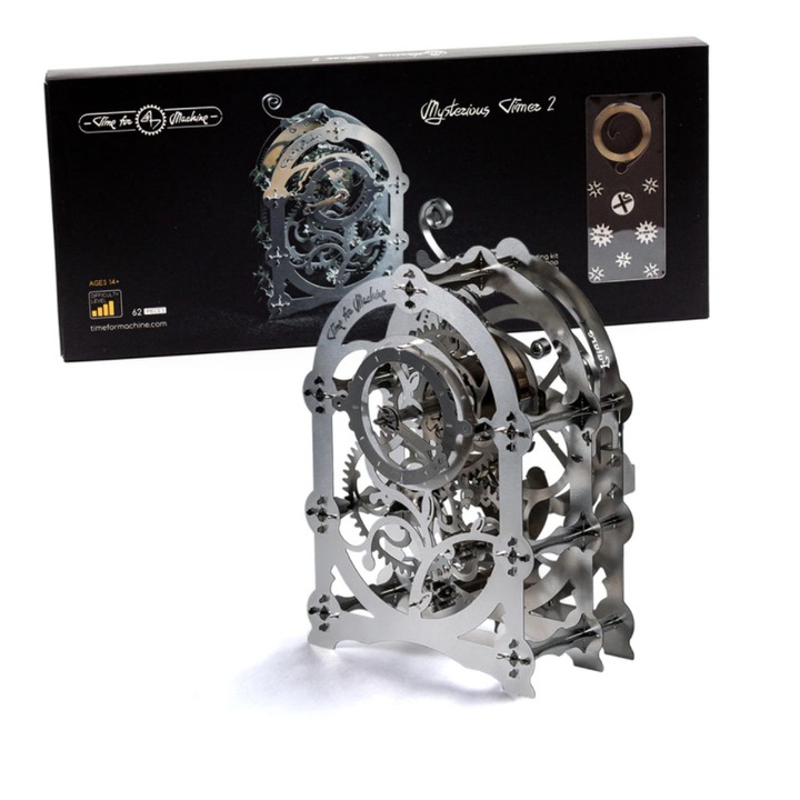 3D пъзел Time 4 Machine, Тайнствен Часовник, механичен, метал, 62 части