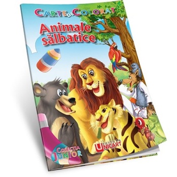 Carte de colorat - Animale salbatice Carte de colorat - Animale salbatice