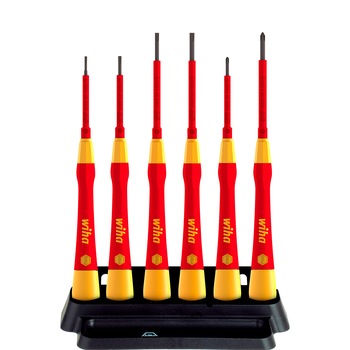 Set surubelnite izolate 1000 V, WIHA PicoFinish drepte + PH cu stand, 6 piese Set surubelnite izolate 1000 V, WIHA PicoFinish drepte + PH cu stand, 6 piese