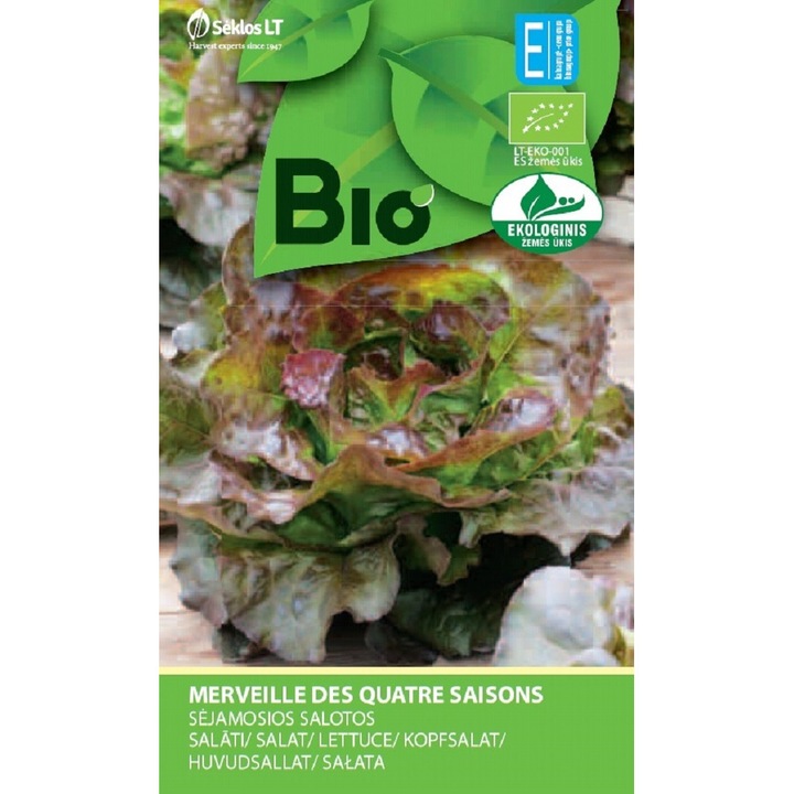 Bio, Saláta Merveille des Qautre Saisons vetőmagok, boríték, 2 gramm