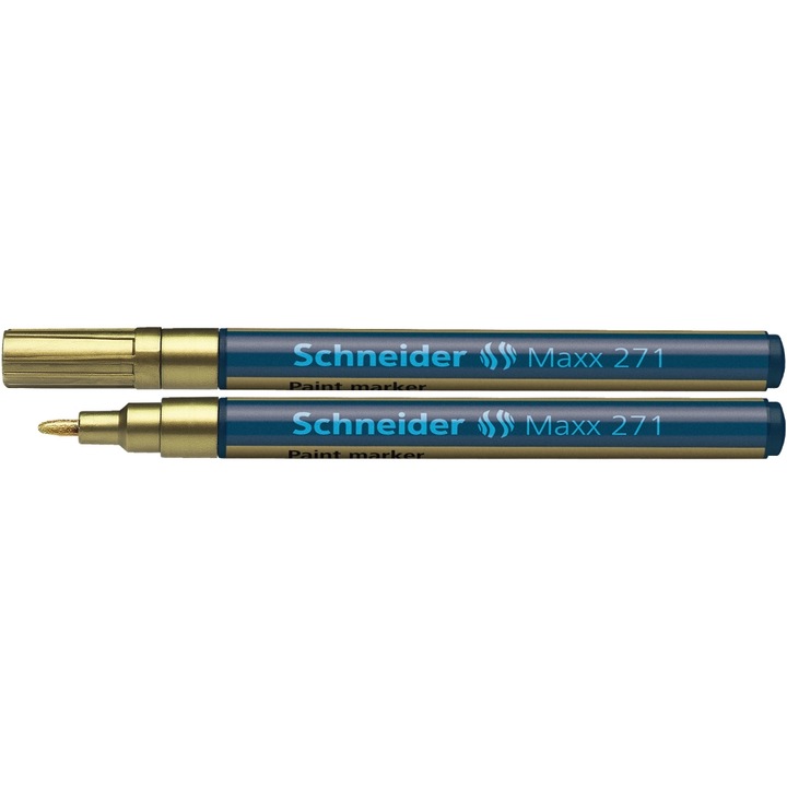 Marker cu vopsea Schneider 271, 1-2 mm, Auriu