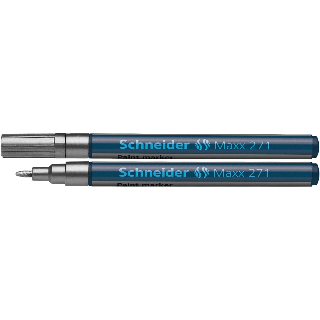 Marker cu vopsea Schneider 271, 1-2 mm, Argintiu